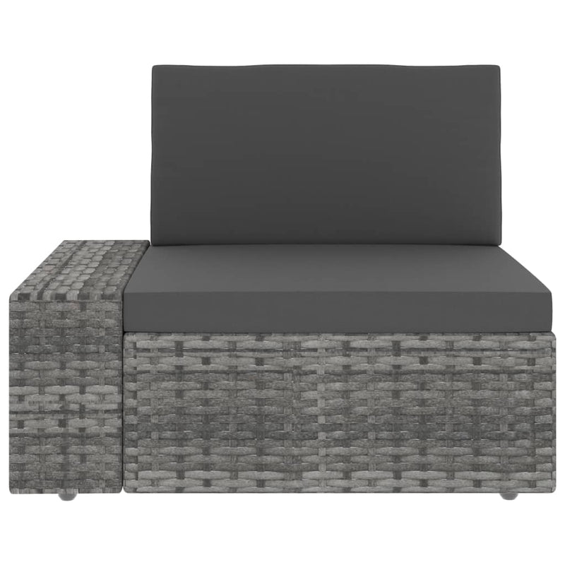 vidaXL 2 személyes szürke elemes polyrattan kanapé