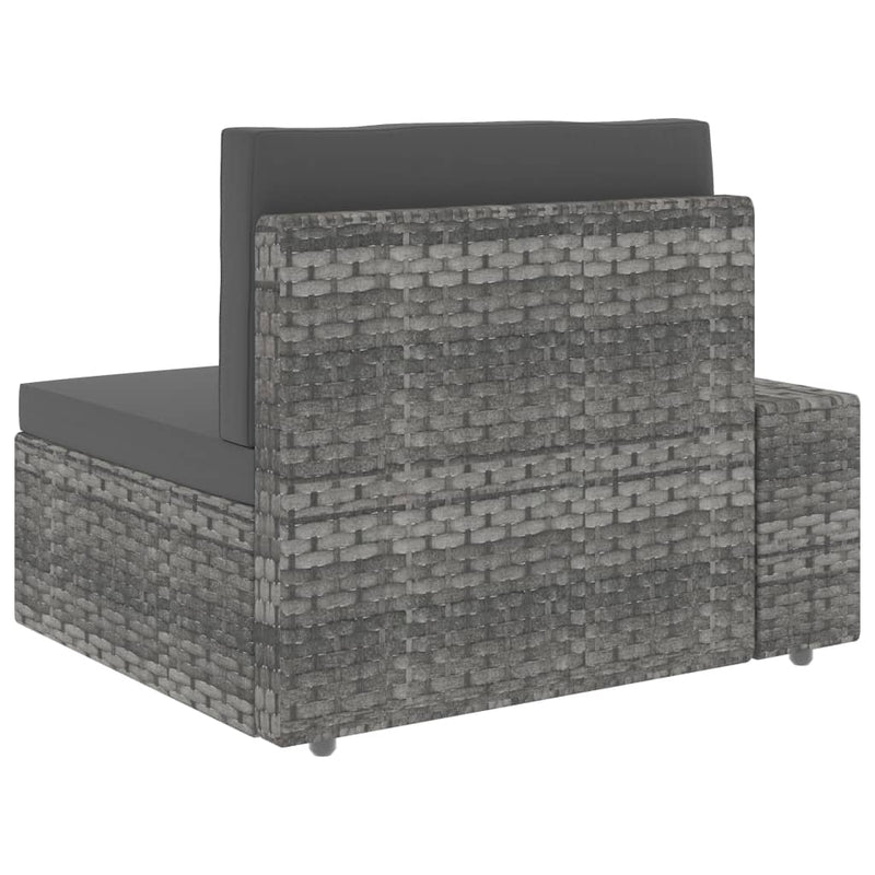 vidaXL 2 személyes szürke elemes polyrattan kanapé