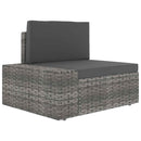 vidaXL 3 személyes szürke elemes polyrattan kanapé