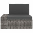 vidaXL 3 személyes szürke elemes polyrattan kanapé