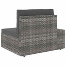 vidaXL 3 részes szürke polyrattan kerti ülőgarnitúra