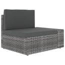 vidaXL 3 részes szürke polyrattan kerti ülőgarnitúra