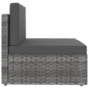 vidaXL 3 részes szürke polyrattan kerti ülőgarnitúra