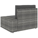 vidaXL 3 részes szürke polyrattan kerti ülőgarnitúra