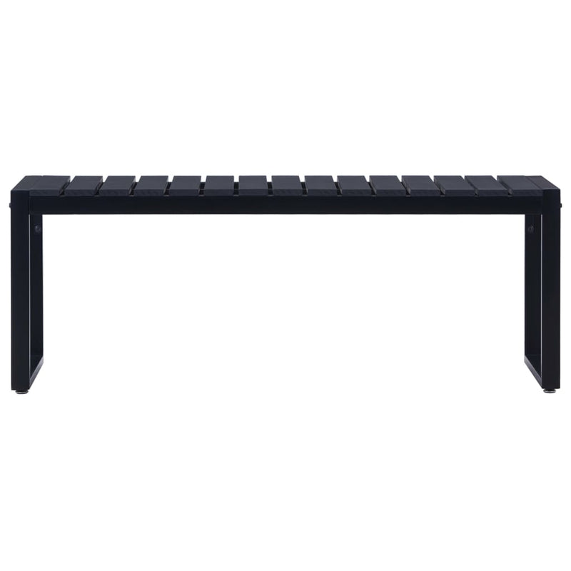 vidaXL fekete polisztirol lemez kerti pad 120,5 cm