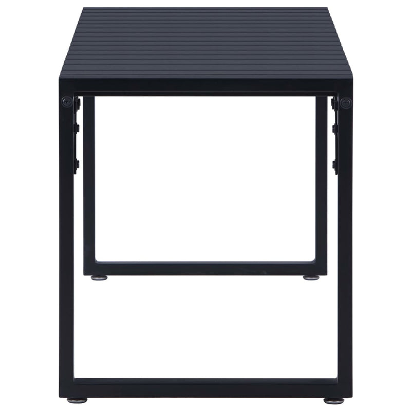 vidaXL fekete polisztirol lemez kerti pad 120,5 cm