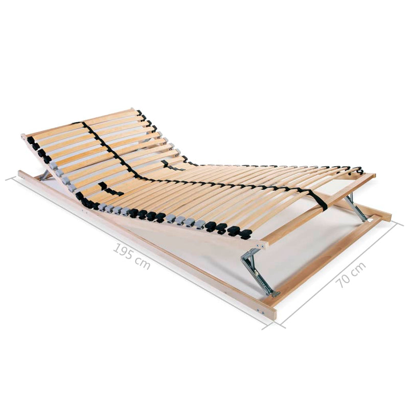 vidaXL 2 db 7 zónás 28 léces ágyrács 70 x 200 cm