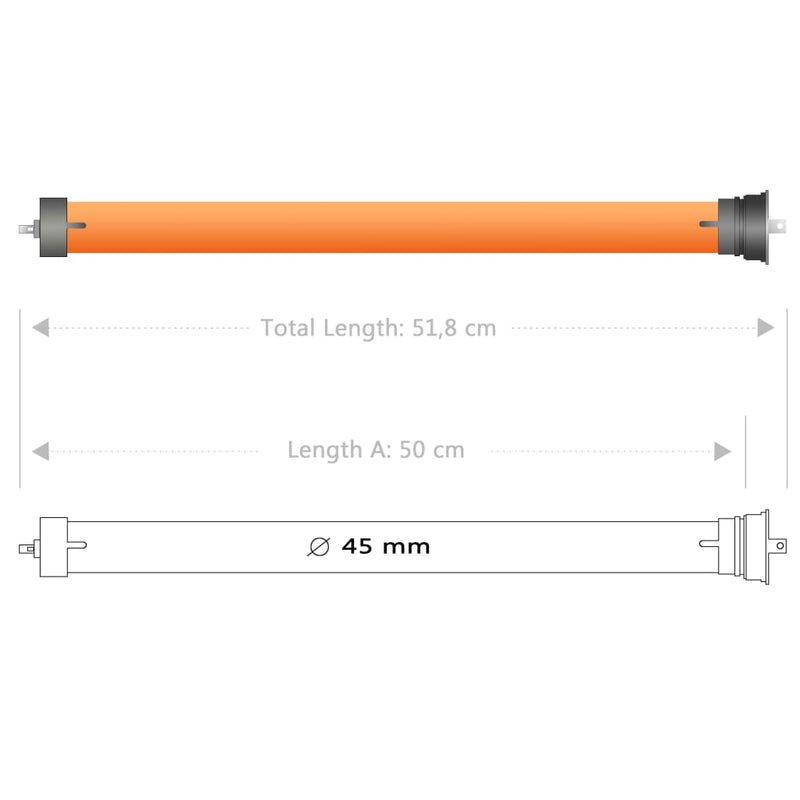 vidaXL 7 db csőmotor 40 Nm