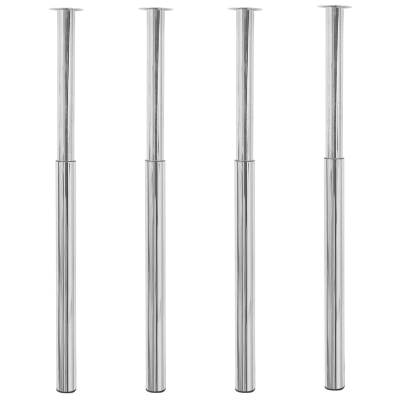 vidaXL 4 db krómszínű teleszkópos asztalláb 710 mm - 1100 mm