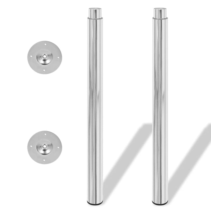 vidaXL 4 db krómszínű teleszkópos asztalláb 710 mm - 1100 mm