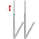 vidaXL 4 db rozsdamentes acél teleszkópos asztalláb 710 mm - 1100 mm