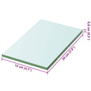 vidaXL 2 db átlátszó üveg paneles polc 20 x 12 cm