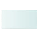 vidaXL 2 db átlátszó üveg paneles polc 30 x 12 cm