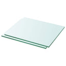 vidaXL 2 db átlátszó üveg paneles polc 30 x 20 cm