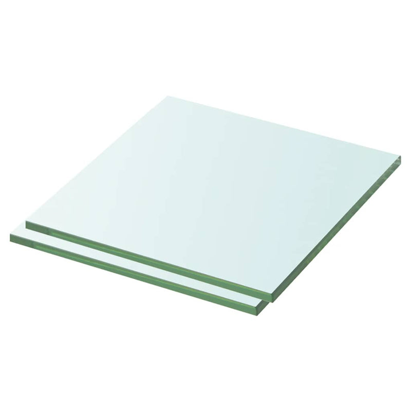 vidaXL 2 db átlátszó üveg paneles polc 30 x 25 cm