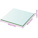 vidaXL 2 db átlátszó üveg paneles polc 30 x 30 cm