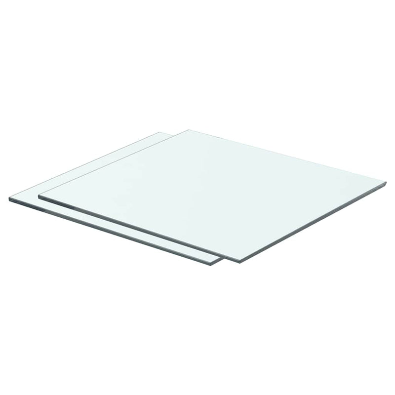vidaXL 2 db átlátszó üveg paneles polc 40 x 30 cm