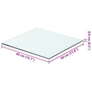 vidaXL 2 db átlátszó üveg paneles polc 40 x 30 cm