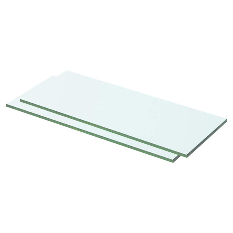 vidaXL 2 db átlátszó üveg paneles polc 50 x 15 cm