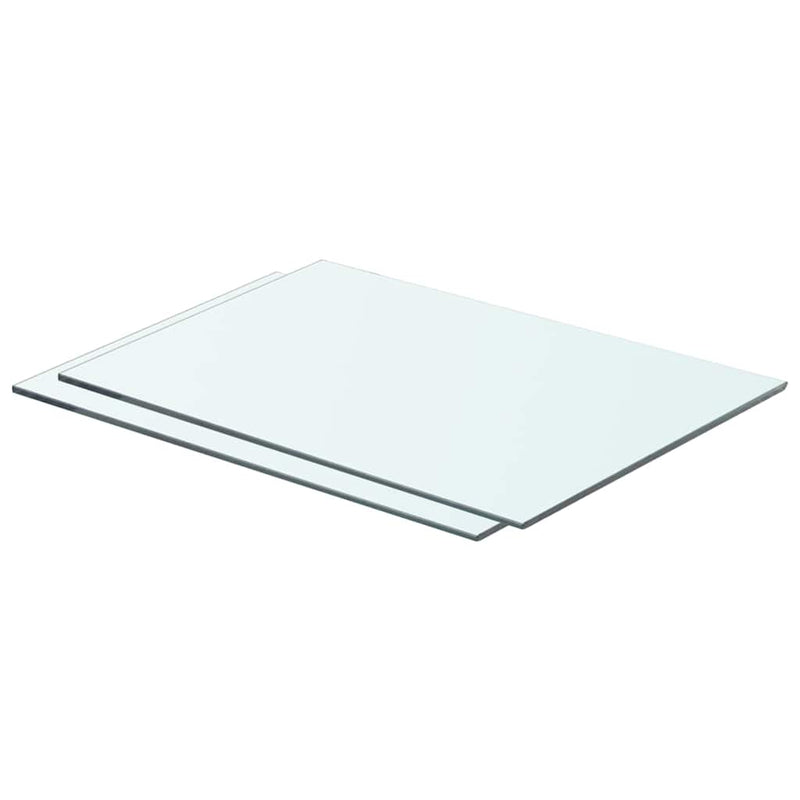 vidaXL 2 db átlátszó üveg paneles polc 50 x 30 cm
