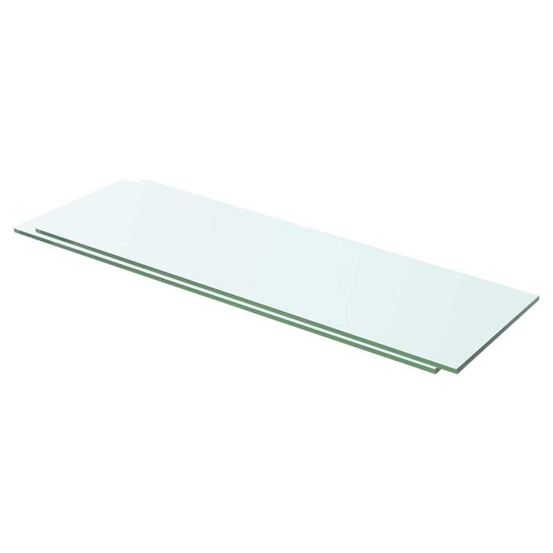 vidaXL 2 db átlátszó üveg paneles polc 60 x 15 cm