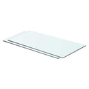 vidaXL 2 db átlátszó üveg paneles polc 60 x 25 cm