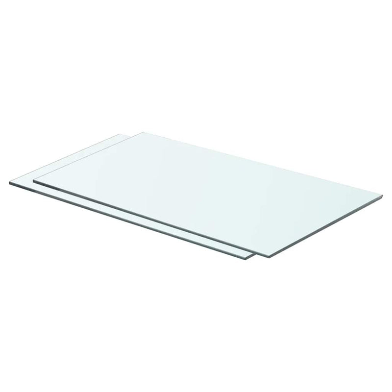 vidaXL 2 db átlátszó üveg paneles polc 60 x 30 cm