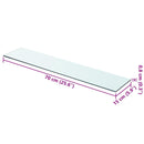 vidaXL 2 db átlátszó üveg paneles polc 70 x 15 cm