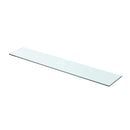 vidaXL 2 db átlátszó üveg paneles polc 80 x 15 cm