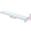 vidaXL 2 db átlátszó üveg paneles polc 80 x 15 cm