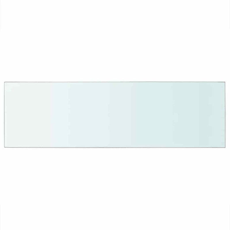 vidaXL 2 db átlátszó üveg paneles polc 80 x 25 cm