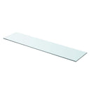 vidaXL 2 db átlátszó üveg paneles polc 90 x 20 cm