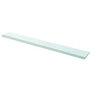 vidaXL 2 db átlátszó üveg paneles polc 110 x 12 cm