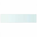 vidaXL 2 db átlátszó üveg paneles polc 110 x 25 cm