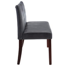 vidaXL szürke művelúr pad 148,5 cm