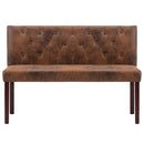 vidaXL barna művelúr pad 120 cm