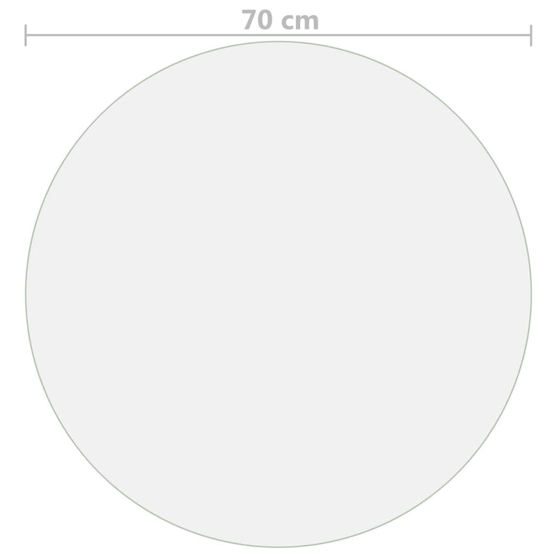 vidaXL átlátszó PVC védőabrosz Ø 70 cm 1,6 mm