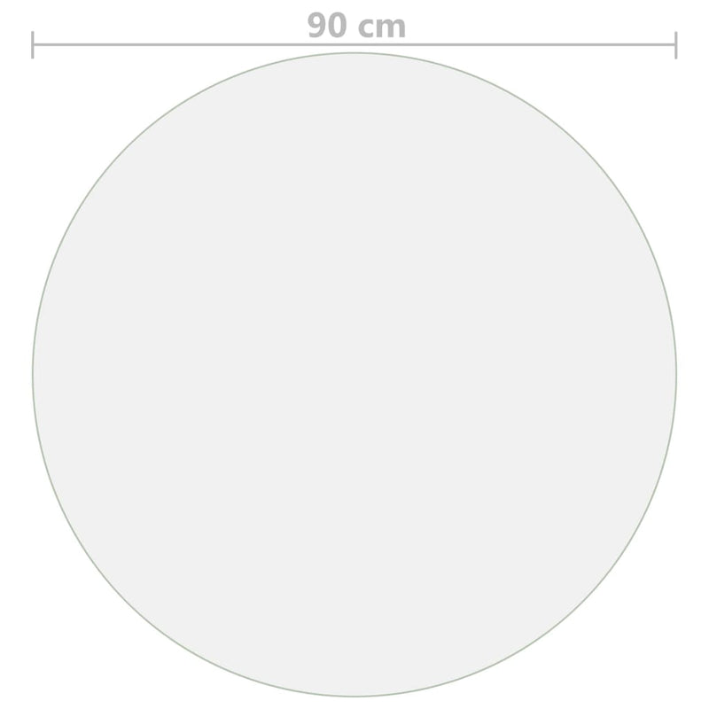 vidaXL átlátszó PVC védőabrosz Ø 90 cm 1,6 mm