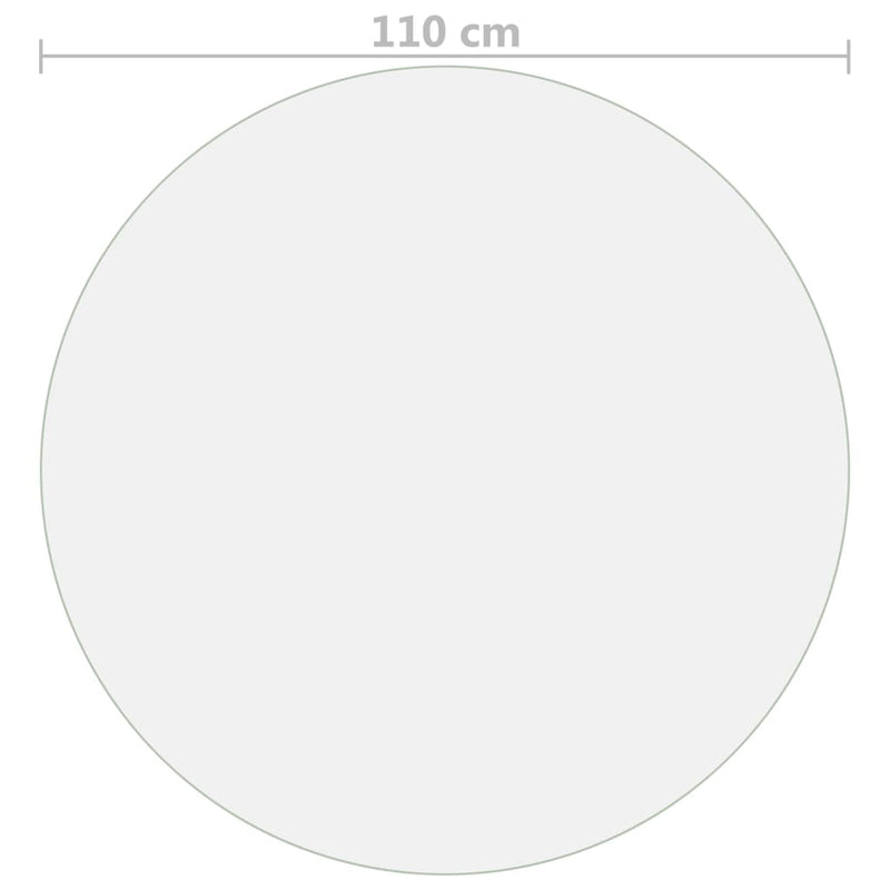 vidaXL átlátszó PVC védőabrosz Ø 110 cm 1,6 mm