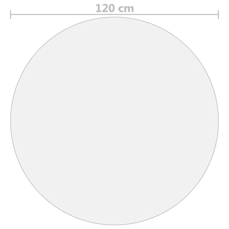 vidaXL átlátszó PVC védőabrosz Ø 120 cm 1,6 mm