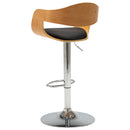 vidaXL 2 db fekete hajlított fa és műbőr bárszék