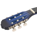 vidaXL 12 darabos kék klasszikus gitár kezdőkészlet 4/4 39"