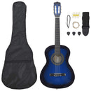 vidaXL 8 részes kék klasszikus gitárszett kezdőknek 3/4 36"