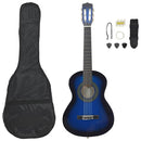 vidaXL 8 darabos kék klasszikus gitárszett kezdőknek 1/2 34"