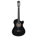 vidaXL fekete 6 húros klasszikus western cutaway gitár 38"