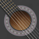 vidaXL fekete 6 húros klasszikus western cutaway gitár 38"