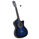 vidaXL kék árnyékos 6 húros klasszikus western cutaway gitár 38"