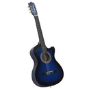 vidaXL kék árnyékos 6 húros klasszikus western cutaway gitár 38"