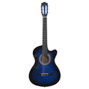 vidaXL kék árnyékos 6 húros klasszikus western cutaway gitár 38"