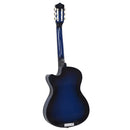vidaXL kék árnyékos 6 húros klasszikus western cutaway gitár 38"